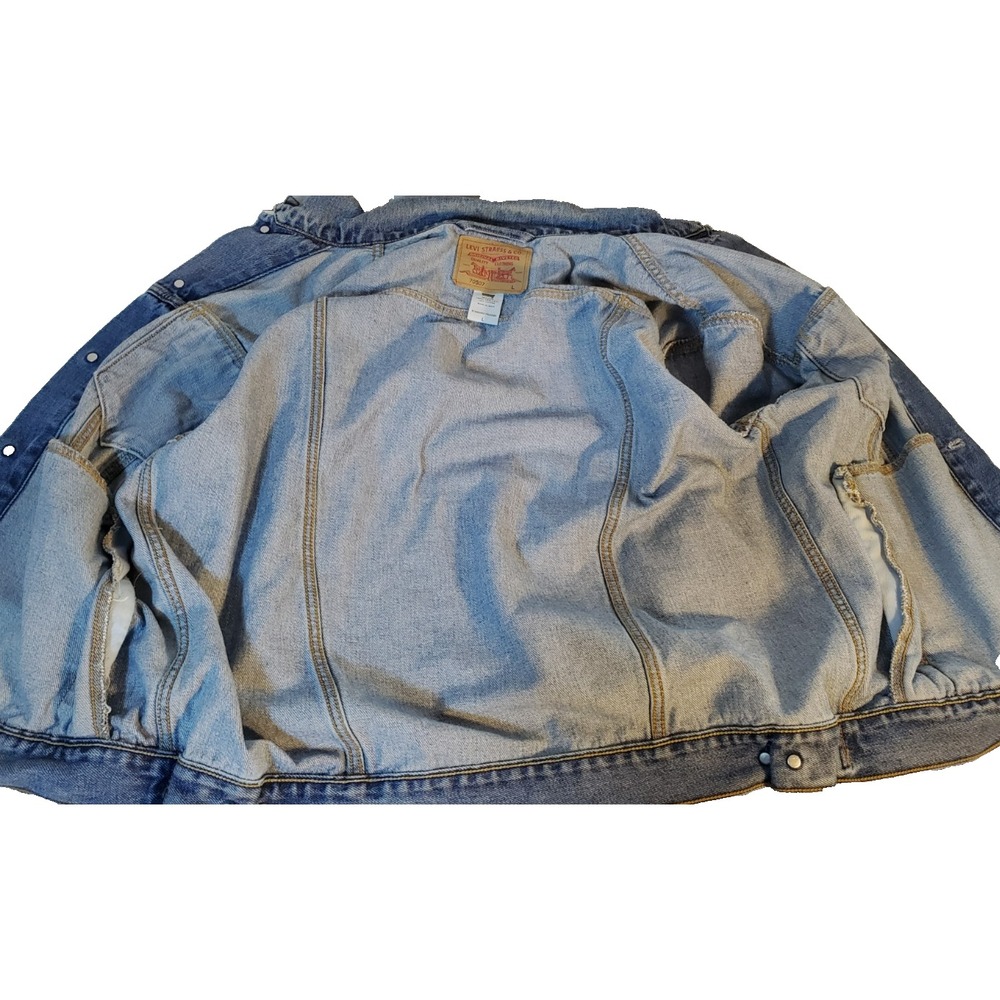 Levi's Standard Trucker Blue Jean Jacket Size Large 100% Cotton - Picture 7 of 8